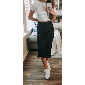 NWT Gap Satin Midi Skirt